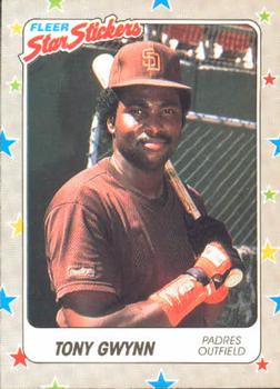 1988 Fleer Sticker Baseball Cards        123     Tony Gwynn